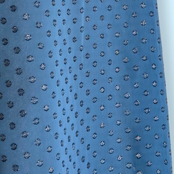 Calvin Klein Blue Metallic Flowy Top - Picture 2 of 8